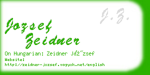 jozsef zeidner business card